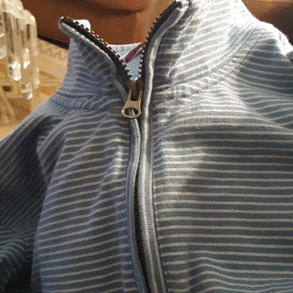 IZOD MENS STRIPED  LS knit pullover  M